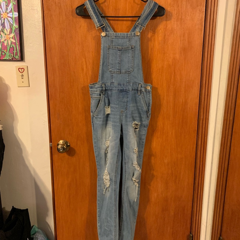 Women's Blue Denim Overalls